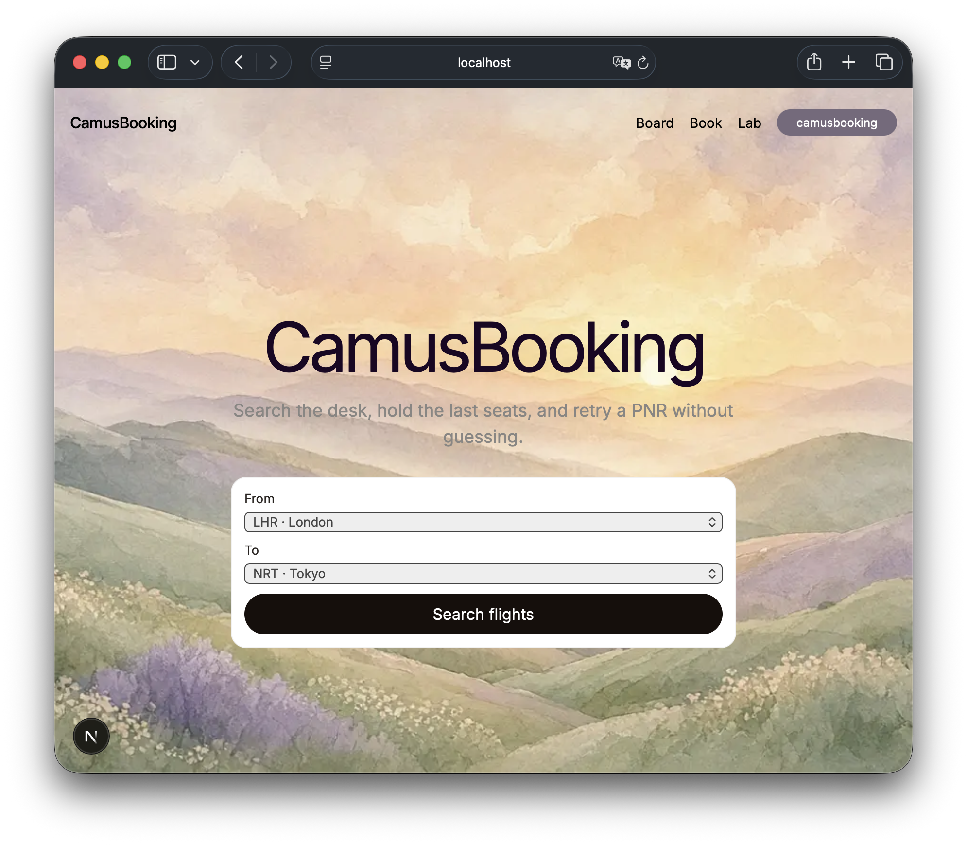CamusBooking flight search